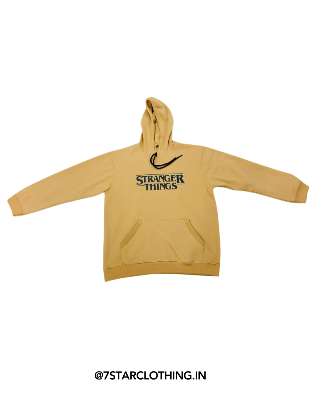 Strangers Things Cream color Hoodie in 100% Cotton