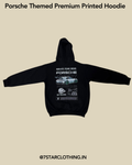 Porsche Themend Hoodie in Black Color With Premium design on Back || 100% COTTON || WARM & COSY || 340 GSM