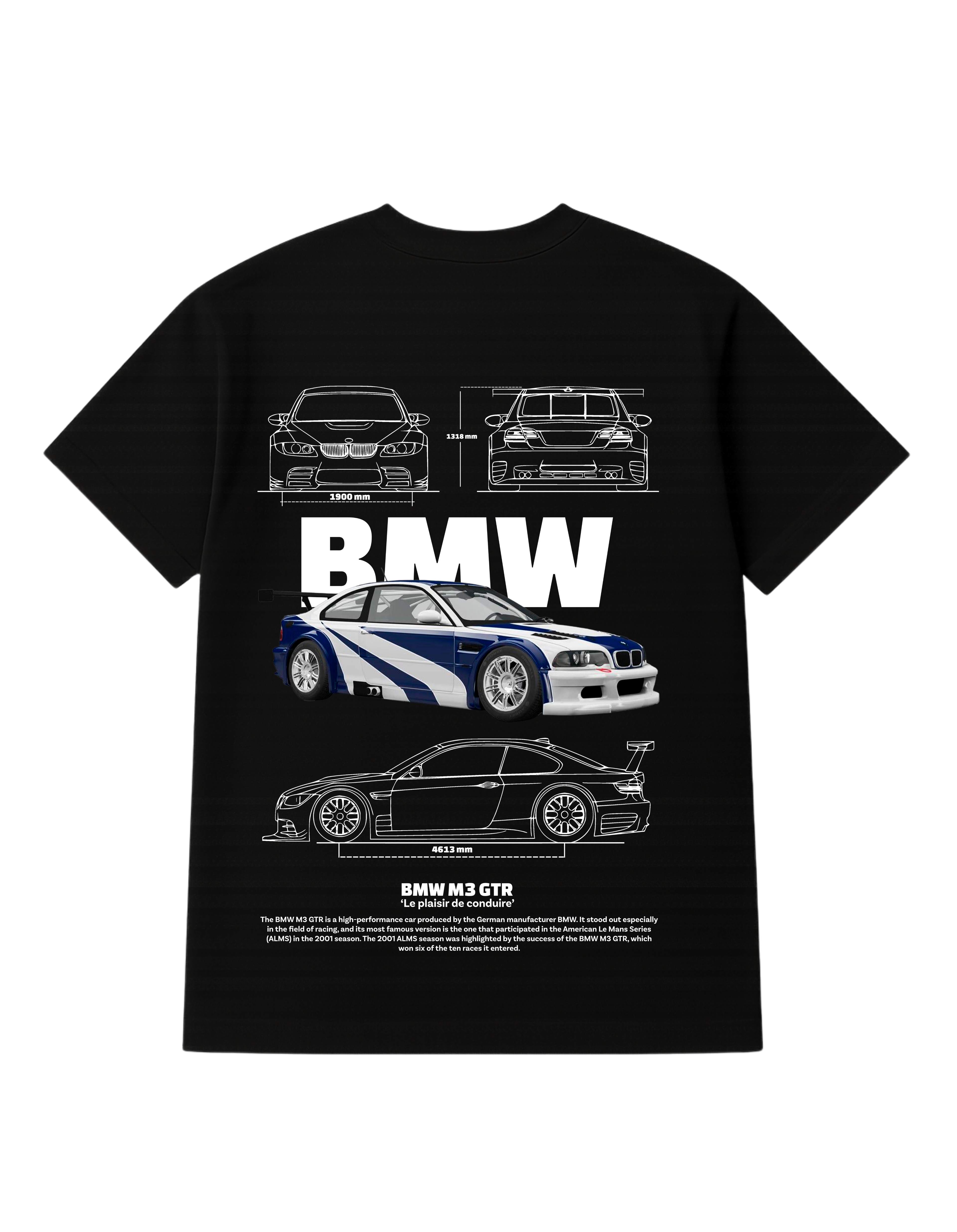 BMW Themed Oversized Tshirt- 100% Cotton || 240 Gsm French terry