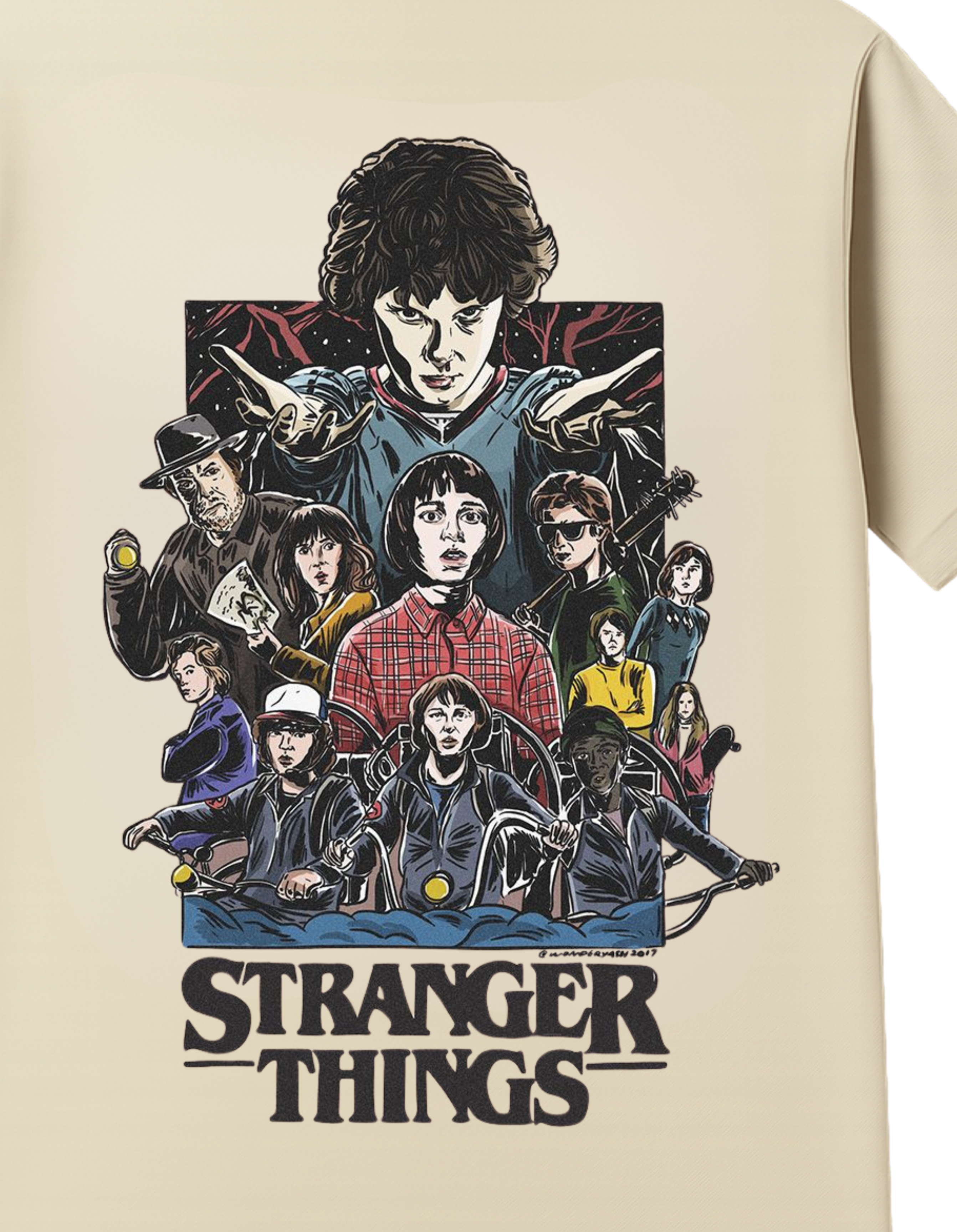 Stranger Things Themed Oversized Tshirt- 100% Cotton || 240 Gsm French terry