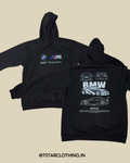 BMW Motorsports Themend Hoodie in Black Color With Premium design on Back || 100% COTTON || WARM & COSY || 340 GSM