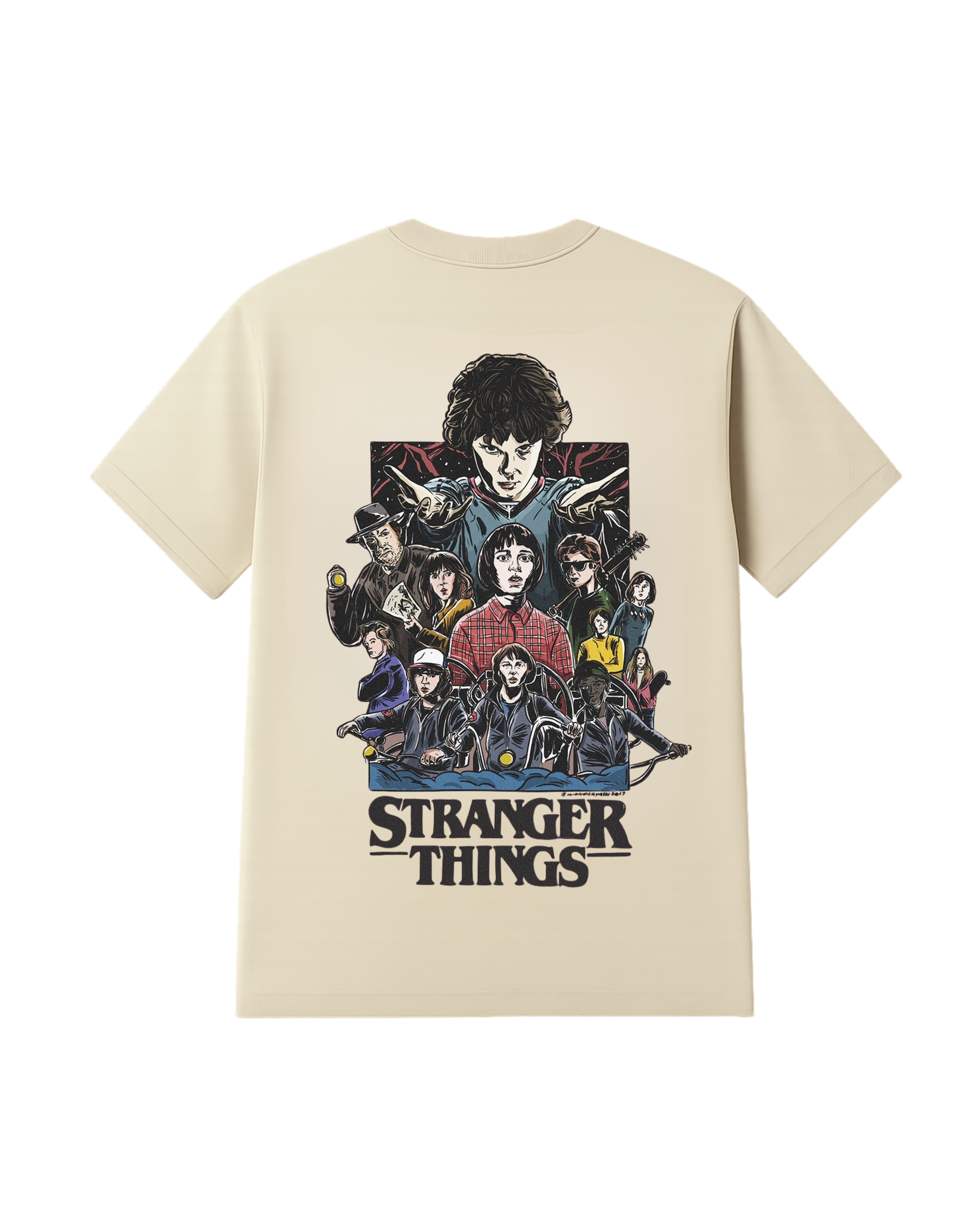 Stranger Things Themed Oversized Tshirt- 100% Cotton || 240 Gsm French terry