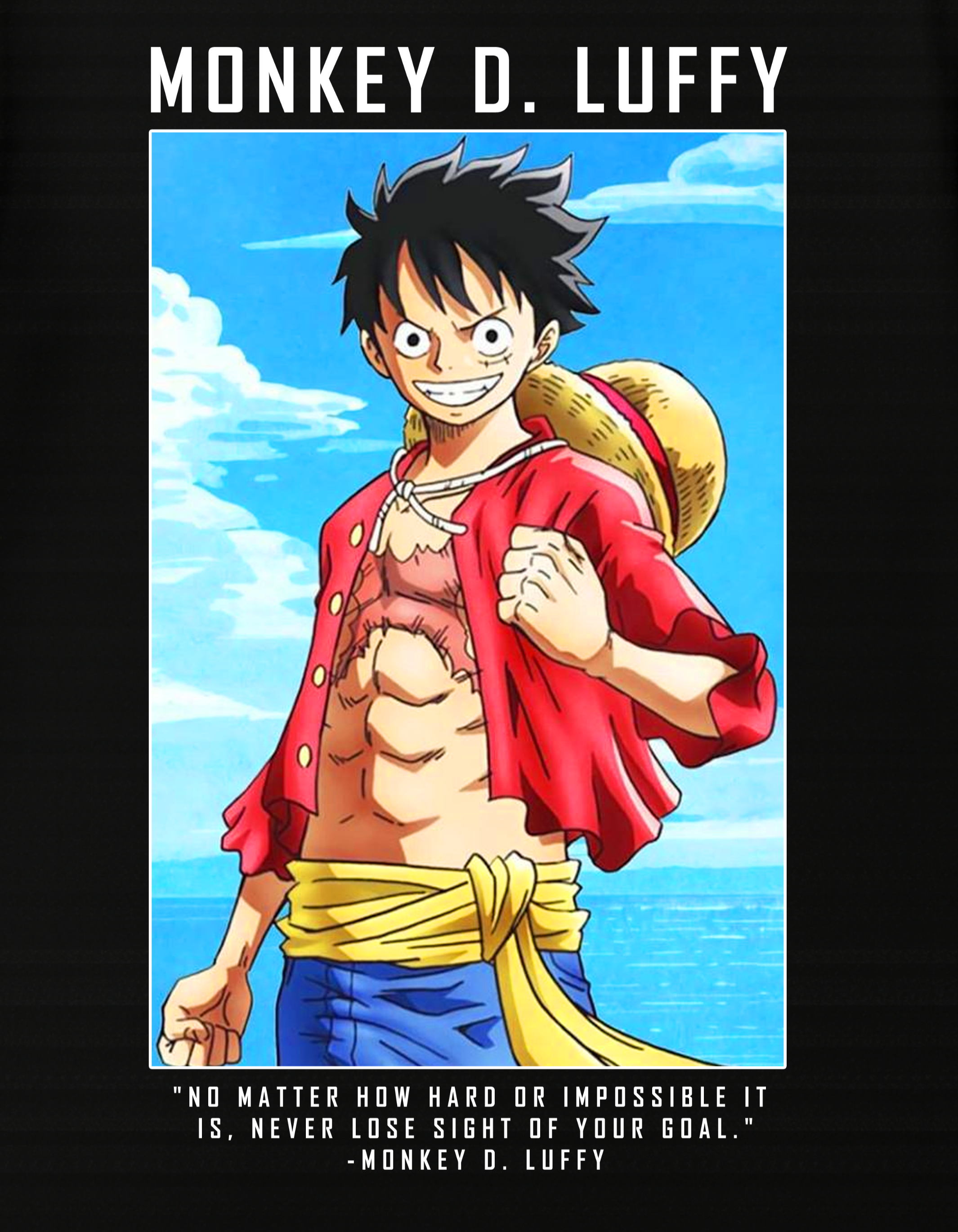 Monkey D. Luffy Themed Oversized Tshirt- 100% Cotton || 240 Gsm French terry