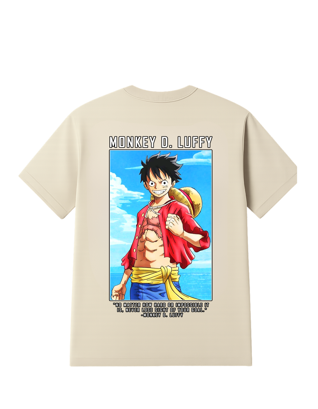 Monkey D. Luffy Themed Oversized Tshirt- 100% Cotton || 240 Gsm French terry