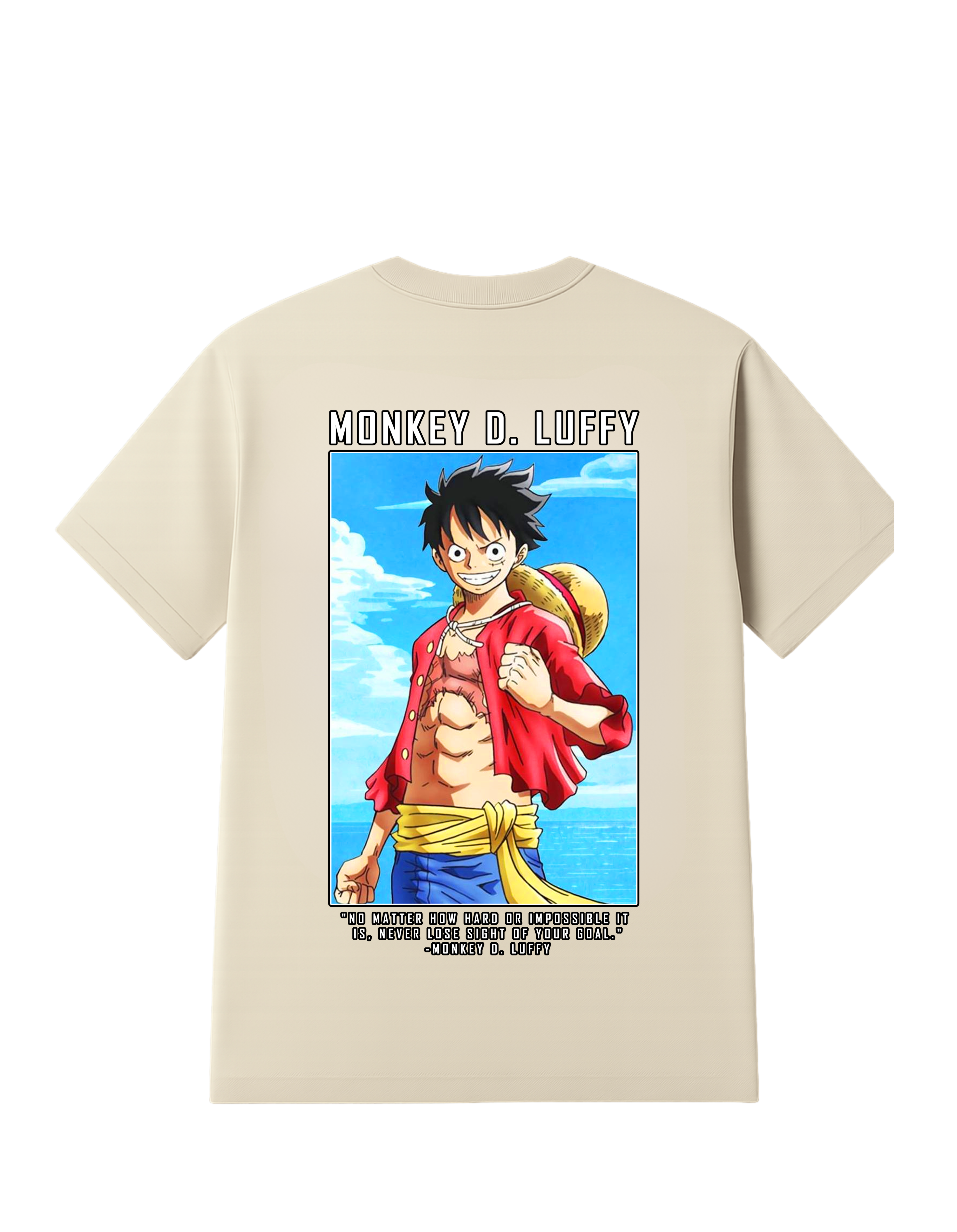 Monkey D. Luffy Themed Oversized Tshirt- 100% Cotton || 240 Gsm French terry