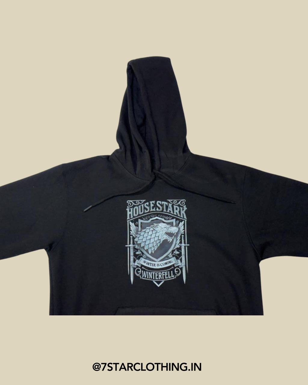 Game of Throne themed Hoodie in Black Color Premium Fabric || 100% Cotton || Warm & Cosy
