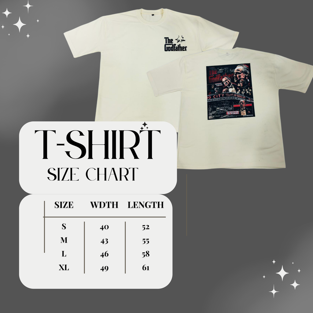 The GodFather Themed Oversized Tshirt- 100% Cotton