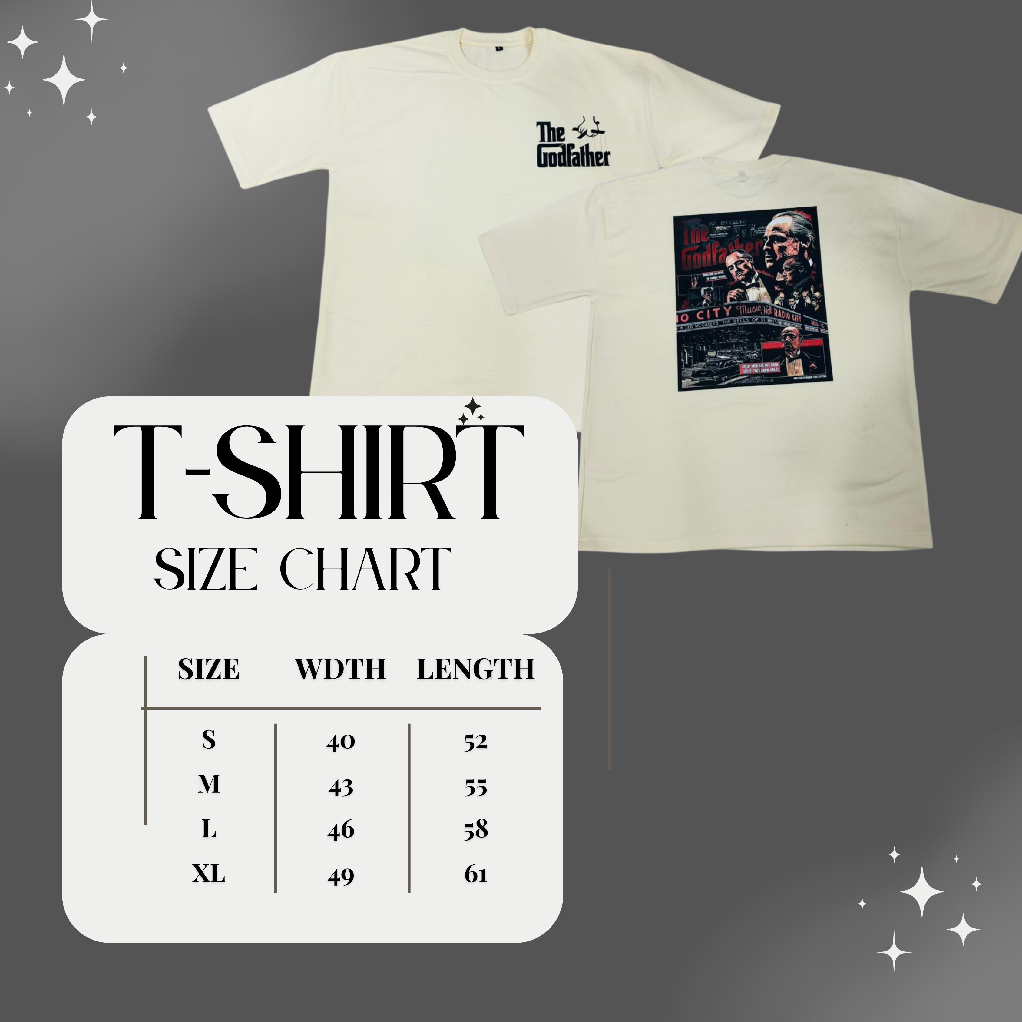 The GodFather Themed Oversized Tshirt- 100% Cotton