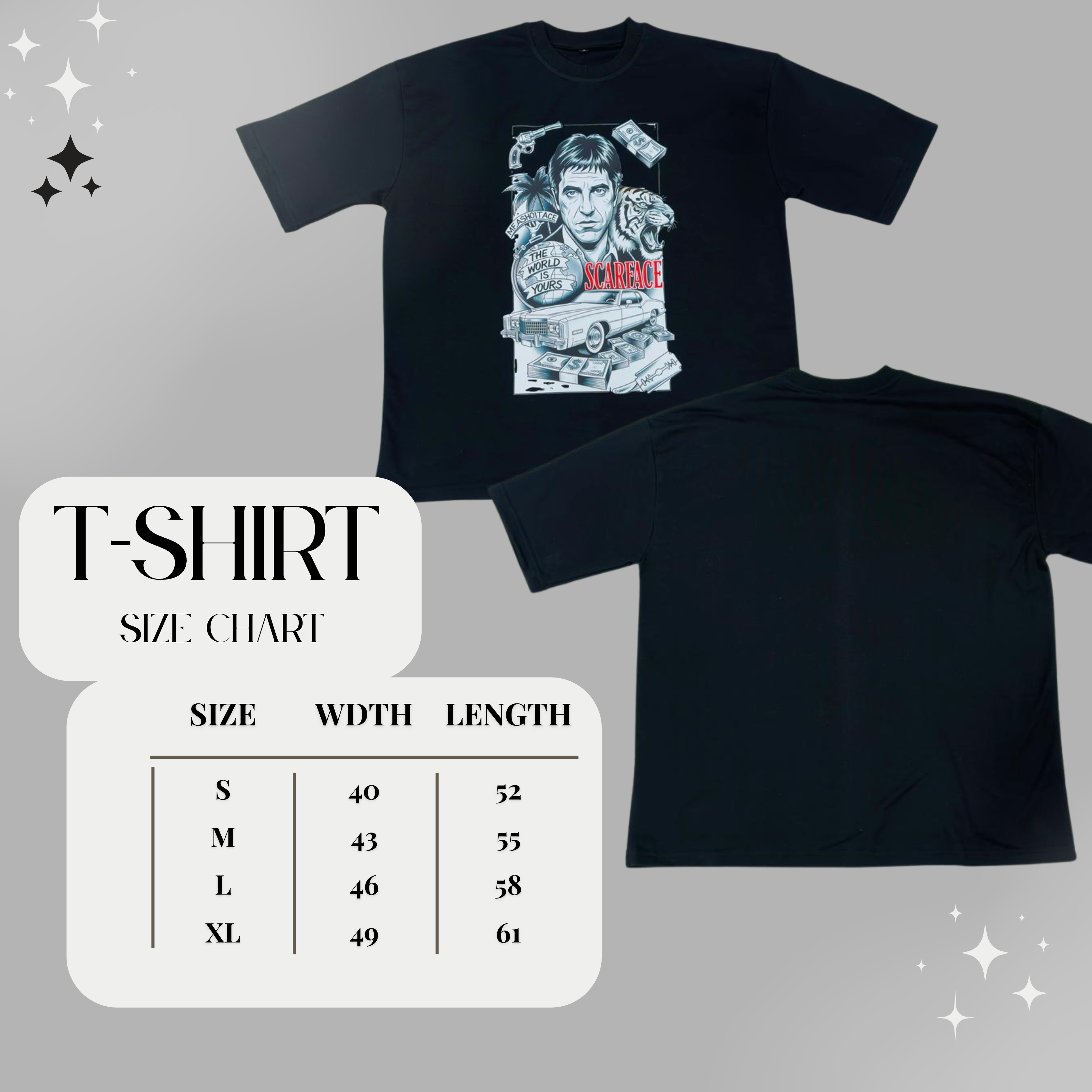 Scarface Themed Oversized Tshirt in 100% Cotton