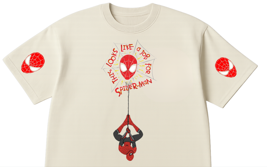 Spider-Man Themed Oversized Tshirt- 100% Cotton || 240 Gsm French terry